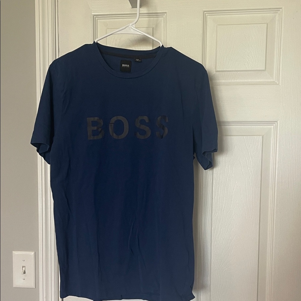 Hugo Boss Men's Navy Tee with Logo